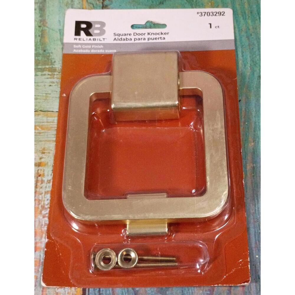 Reliabilt‎ Square Door Knocker Soft Gold Finish